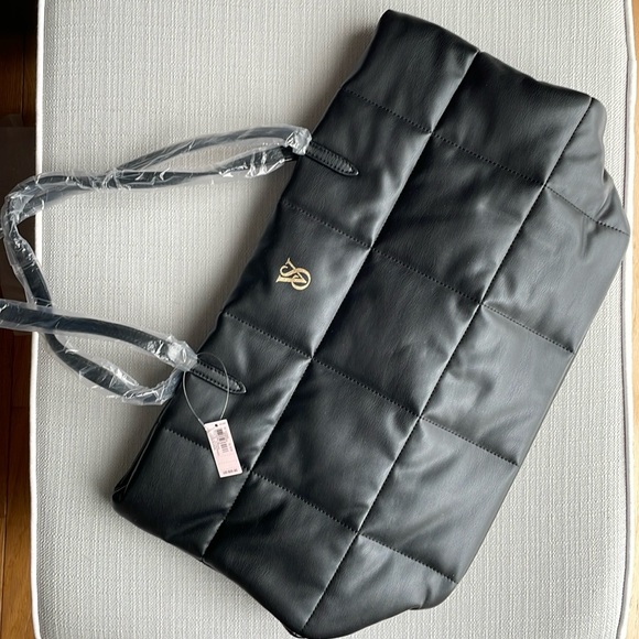 Victoria’s secret black puffer tote bag - Picture 2 of 14